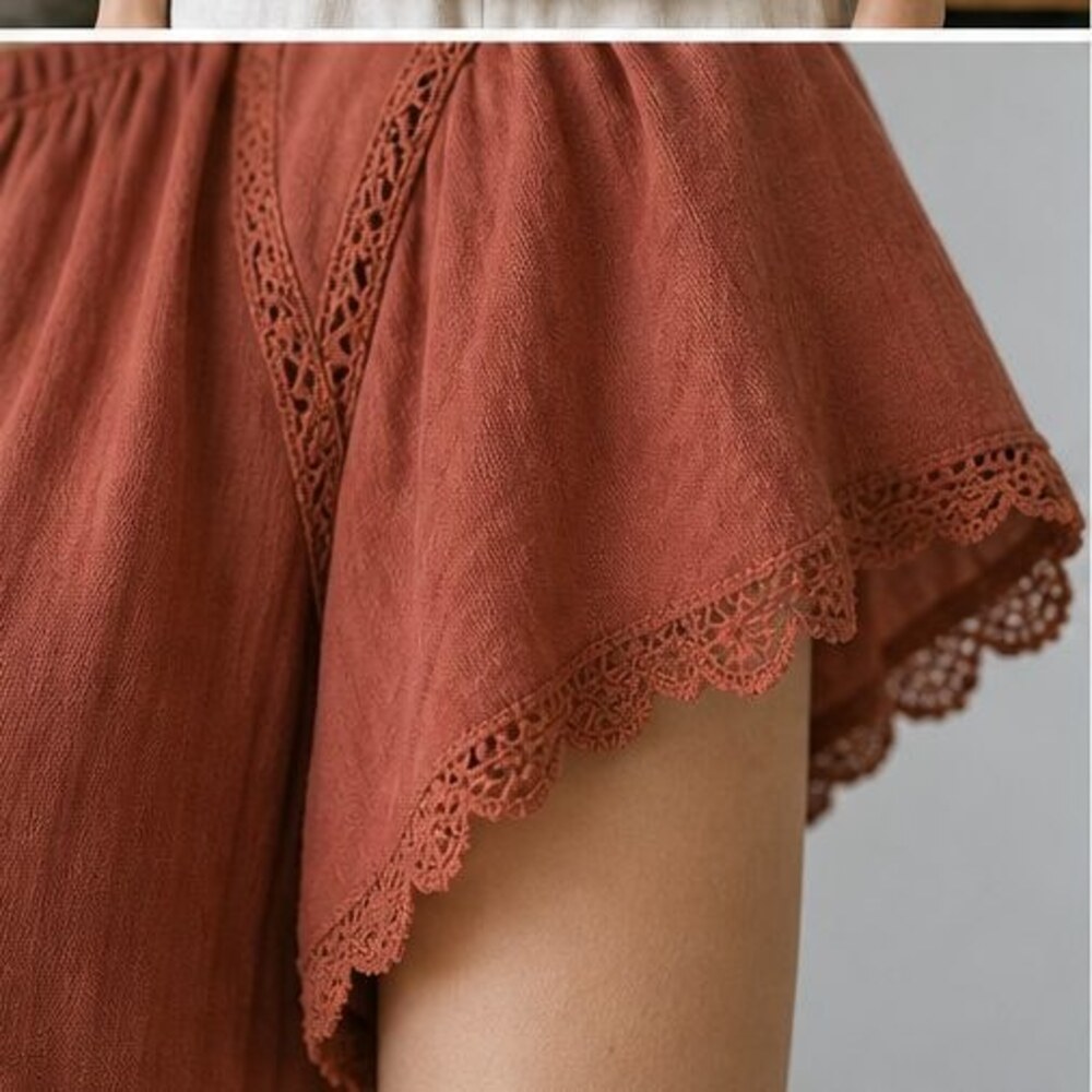 Rust V Neck Top - Picture 5 of 6